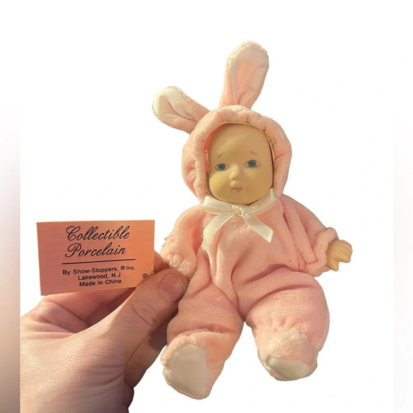 Show stoppers collectible porcelain bunny plush - Picture 1 of 3